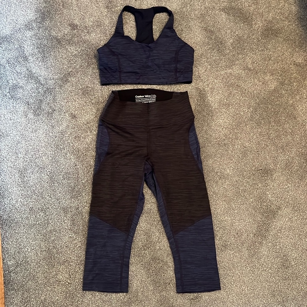 Color block Outdoor Voices workout set